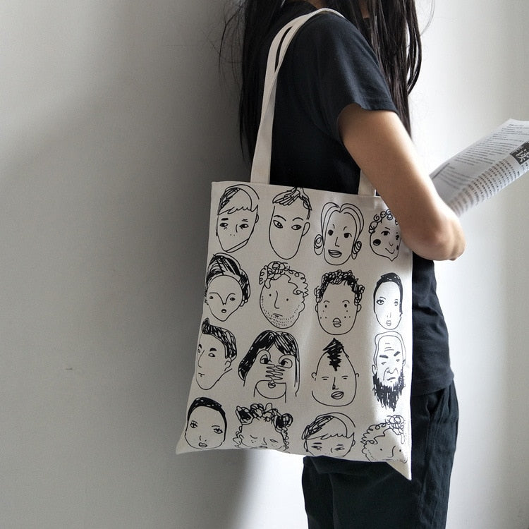 Single-Shoulder Canvas Tote Bag