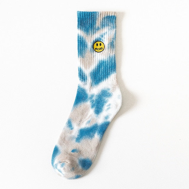 Embroidered Smile Face Socks