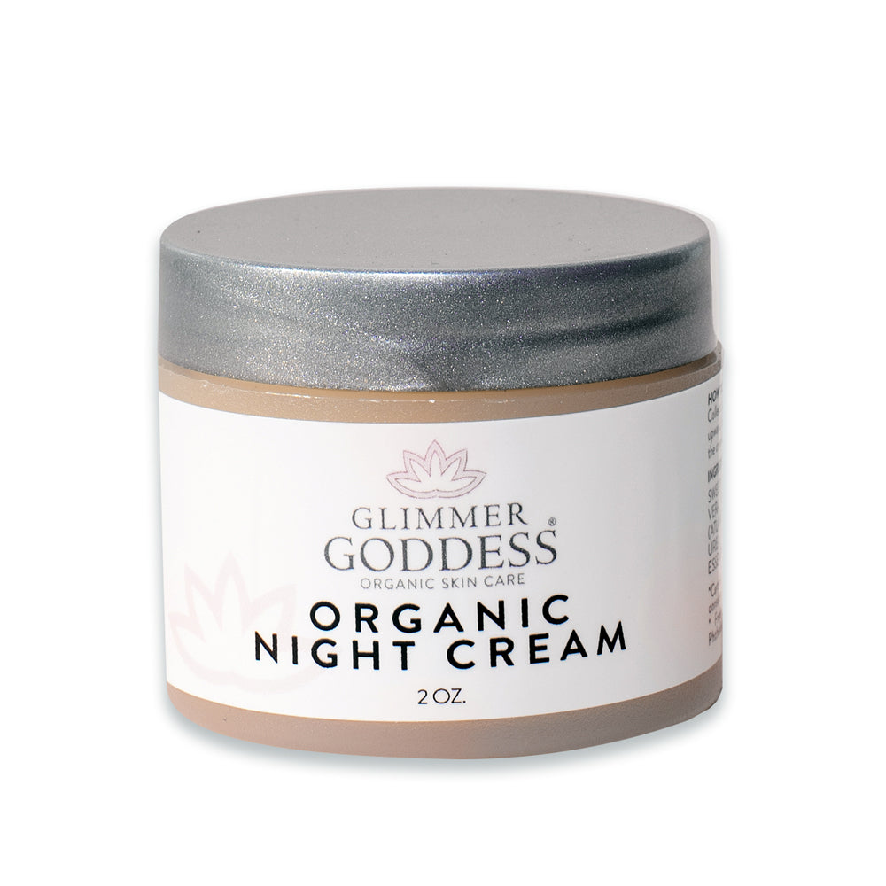 Organic Skin Renewal Night Face Cream - Hydrates & Lifts -