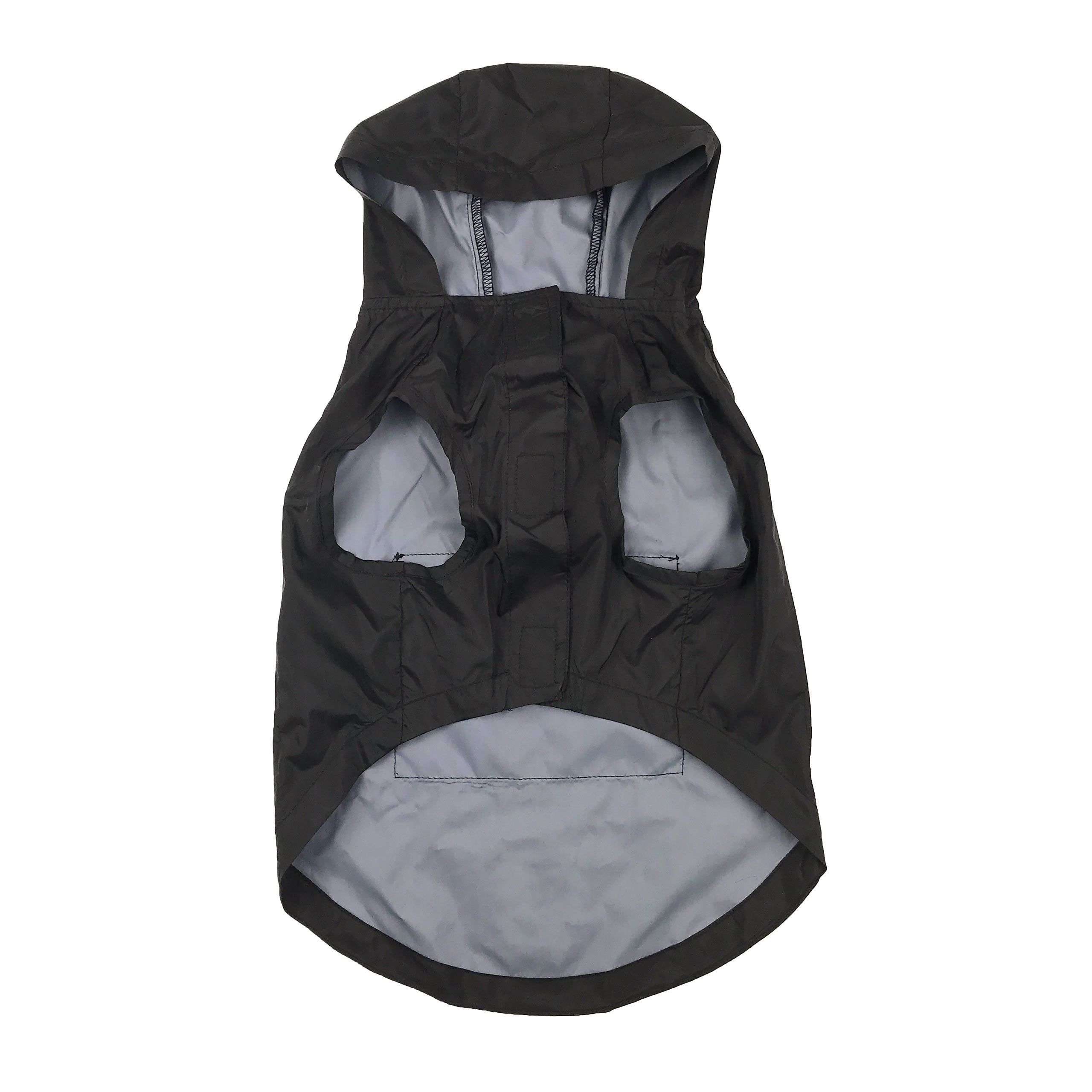 Black Packable Dog Raincoat